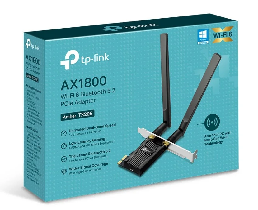 Wireless Adaptador Pci-express Tp-link Archer Tx20e Ax1800 C/ Bluetooth - Cod: 4566